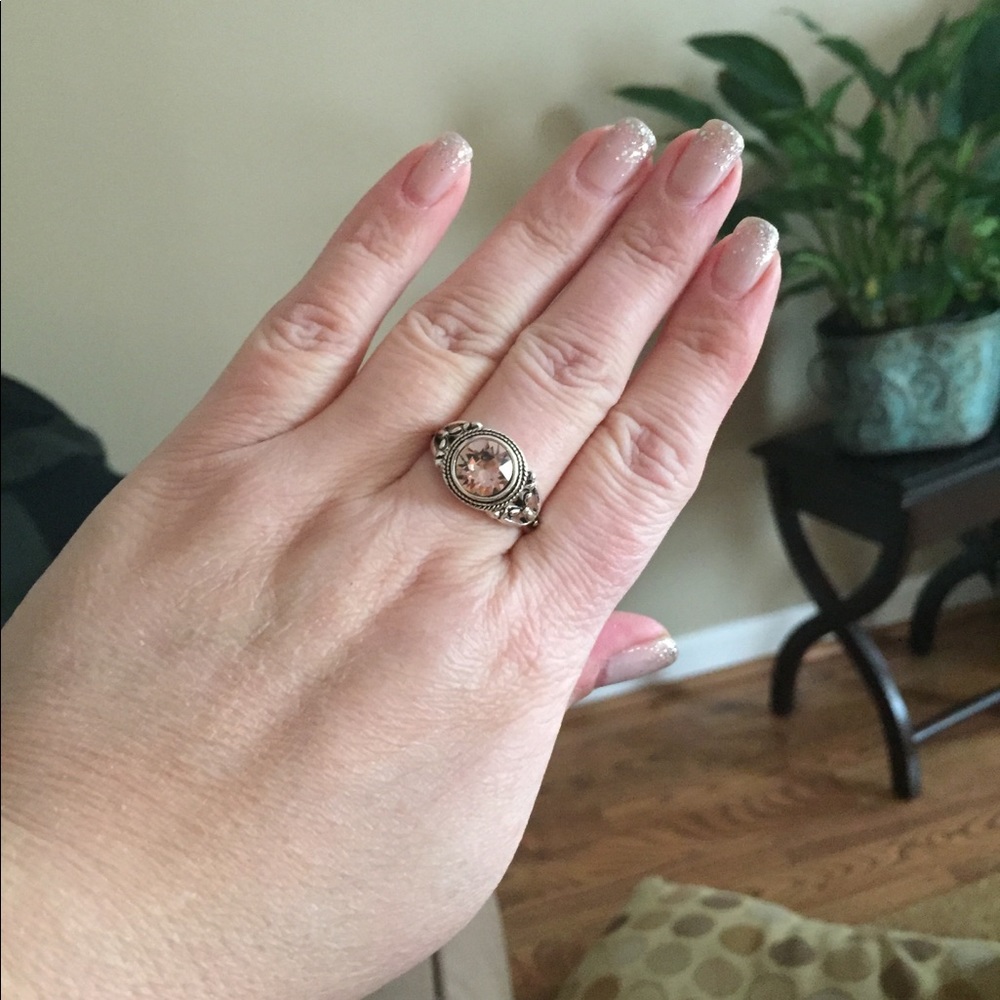 Ring with pink CZ
